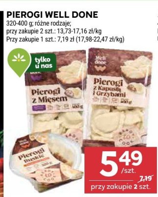 Pierogi Well Done z mięsem promocja w Stokrotka