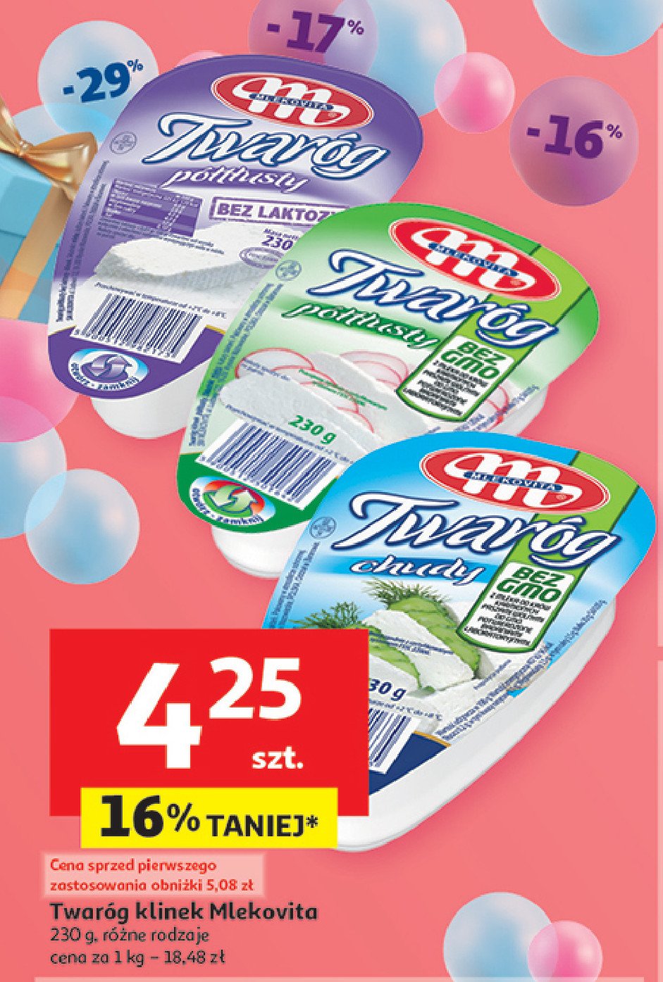 Twaróg półtłusty bez laktozy Mlekovita promocja