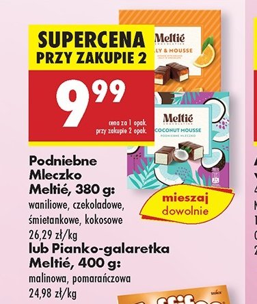 Pianko-galaretka malinowa Meltie promocja w Biedronka