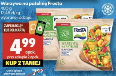 Warzywa na patelnię Frosta, wybrane rodzaje promocja w Delikatesy Centrum