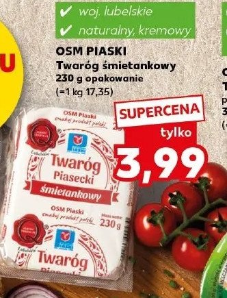 Twaróg piasecki śmietankowy Piaski promocja