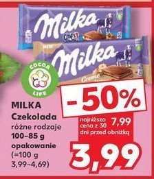 Czekolada almond crispy creme Milka promocja