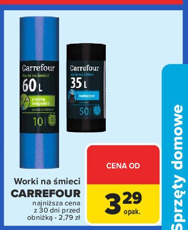 Worki na śmieci 35 l Carrefour promocja w Carrefour