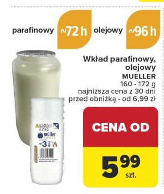 Wkład parafinowy MUELLER promocja