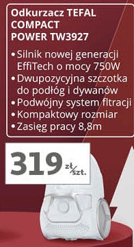 Odkurzacz workowy tw 3927 Tefal promocja