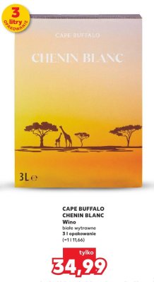 Wino CAPE BUFFALO CHENIN BLANC białe wytrawne promocja w Kaufland