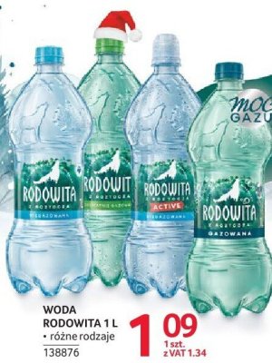 Woda Rodowita 1 L promocja w Selgros