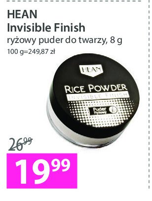 Puder do twarzy ryżowy Hean invisible finish Hean cosmetics promocja