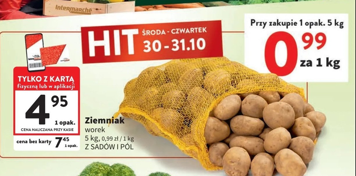 Ziemniaki Z sadów i pól promocja w Intermarche