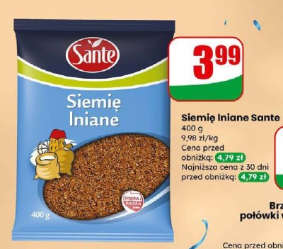 Siemię lniane Sante promocja w Dino