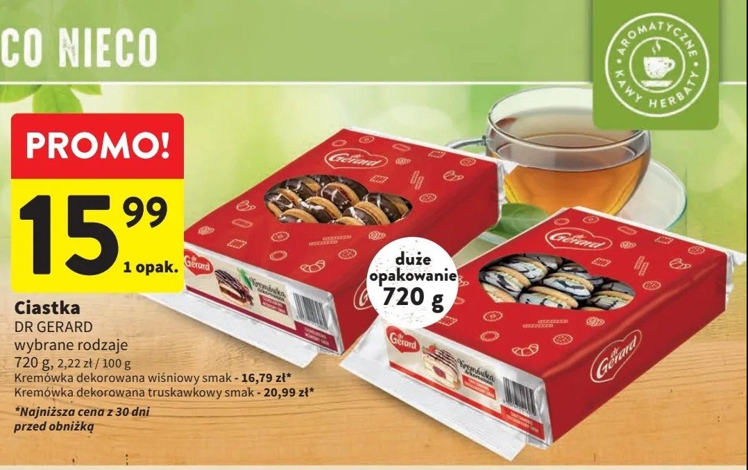 Krem贸wka dekorowana truskawkowa Dr gerard promocja