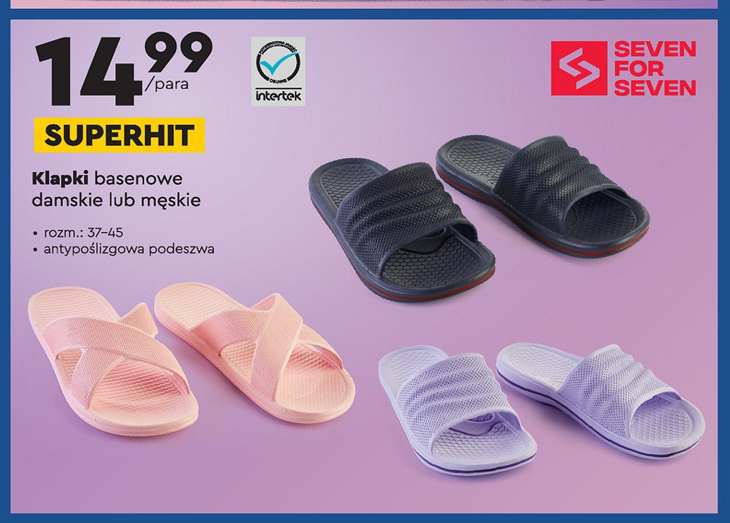 Klapki basenowe damskie Seven for 7 promocja