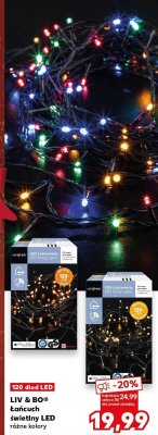 Łańcuch świetlny 120 diod LED promocja w Kaufland