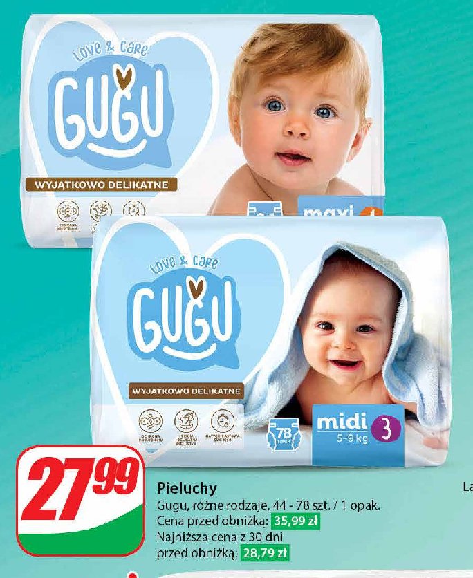 Pieluchy junior extra 6 Gugu classic promocja