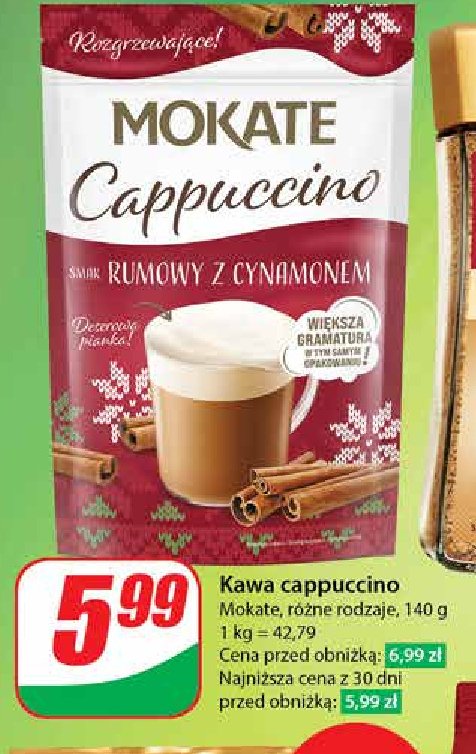 Cappucino rumowe z cynamonem Mokate cappuccino promocja