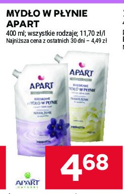 Mydło w płynie jaśmin + prebiotyk (zapas) Apart creamy care Apart natural promocja