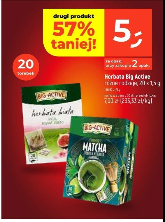 Herbata matcha z limonką Big-active promocja