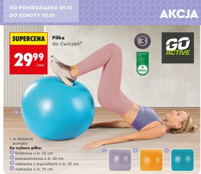 Piłka do ćwiczeń fioletowa ø 55 cm promocja w Biedronka