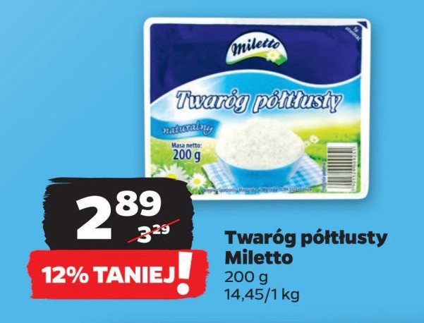 Twaróg połtłusty MILLE NATURE promocja