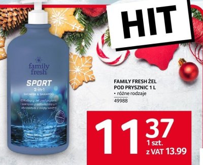 Żel pod prysznic Family Fresh Sport 1L promocja w Selgros