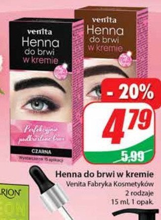 Henna do brwi i rz臋s br膮zowa Venita henna color promocja