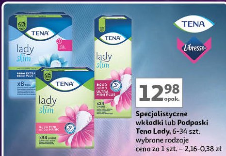 Wkładki extra plus Tena lady promocja