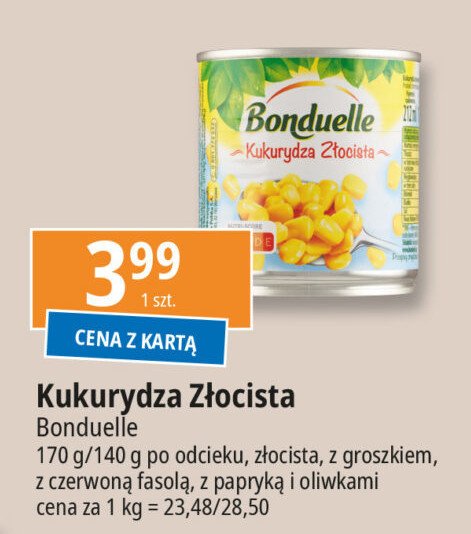 Kukurydza złocista z groszkiem Bonduelle promocja