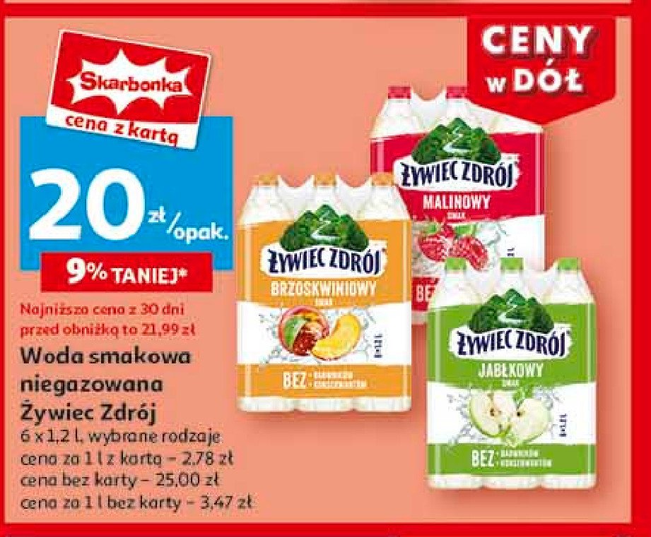 Woda brzoskwiniowa Żywiec zdrój z nutą... promocja