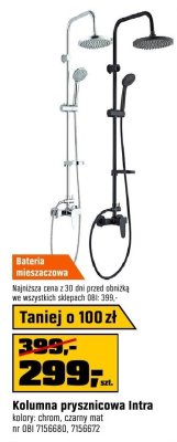 Bateria mieszaczowa kolumna prysznicowa Intra promocja w OBI