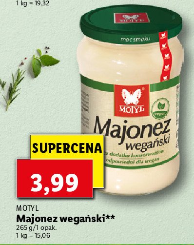 Majonez wega艅ski Motyl promocja