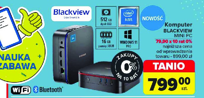 Komputer mini pc 512gb BLACKVIEW promocja