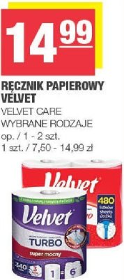 Ręcznik papierowy Velvet extra long promocja w SPAR