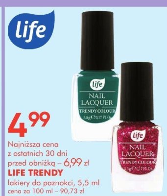 Lakiery LIFE TRENDY do paznokci, 5,5 ml promocja w Super-Pharm