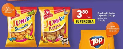 Krakersy farma Lajkonik junior promocja