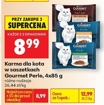 Karma dla kota w saszetkach Gourmet Perle, różne rodzaje promocja w Biedronka