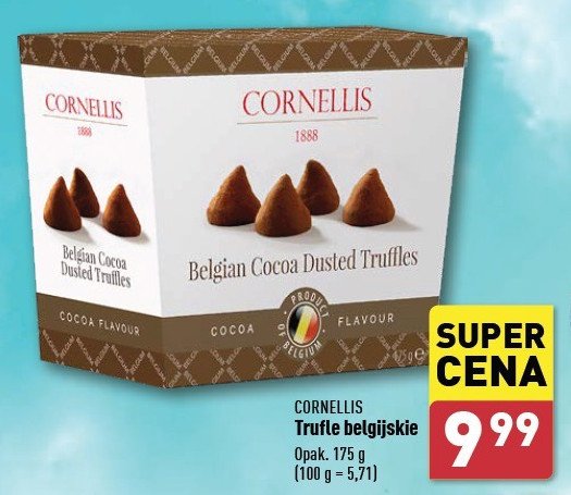 Belgijskie trufle kakaowe Cornellis promocja