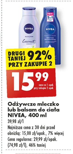 Balsam do ciała coconut Nivea promocja