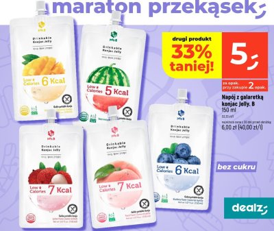 Napój z galaretką konjac Jelly.B 150 ml promocja w Dealz