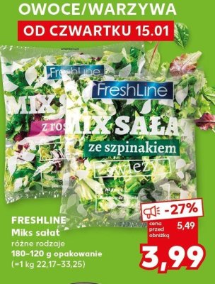 Miks sałat różne rodzaje promocja w Kaufland