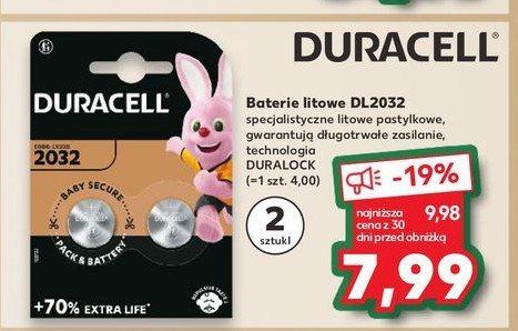 Bateria litowa 2032 Duracell promocja