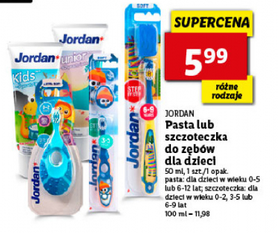 Pasta do mycia zębów dla dzieci junior 6-12 lat surfing Jordan promocja