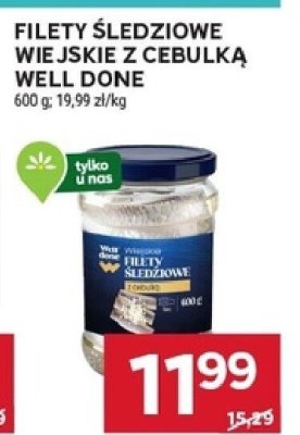 Filety śledziowe wiejskie z cebulką Well Done promocja w Stokrotka