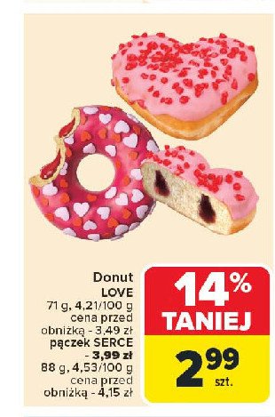 Pączek serce promocja w Carrefour Market