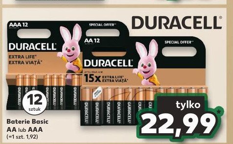 Baterie aaa/lr3 Duracell promocja