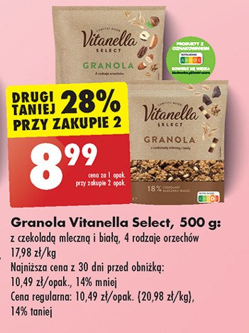 Granola z czekoladą Vitanella promocja