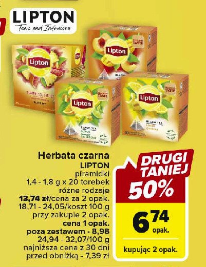 Herbata tropical fruit Lipton fruit infusion promocja