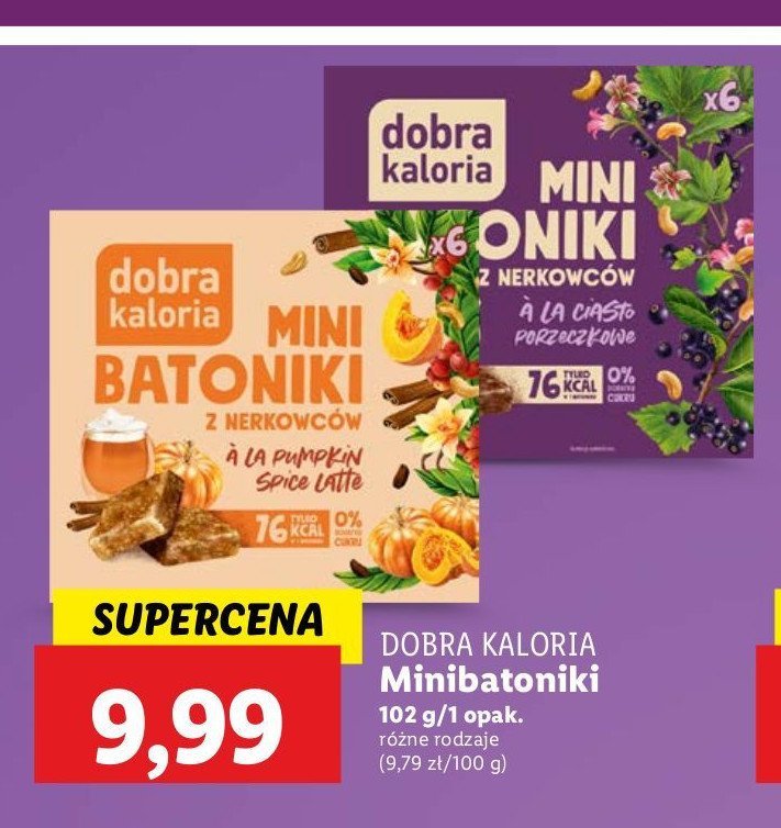 Mini batoniki z nerkowców a la pumpkin spice latte Dobra kaloria promocja