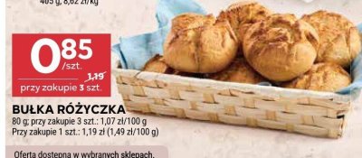 Bułka różyczka promocja w Stokrotka