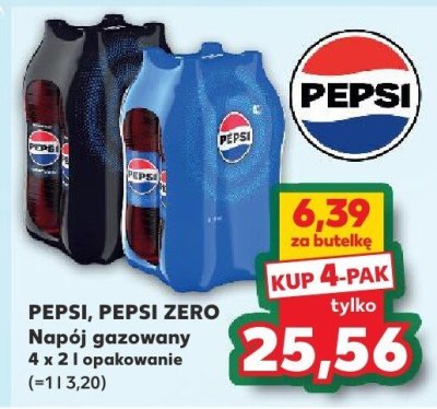 Napój gazowany Pepsi Zero 4 x 2 l promocja w Kaufland