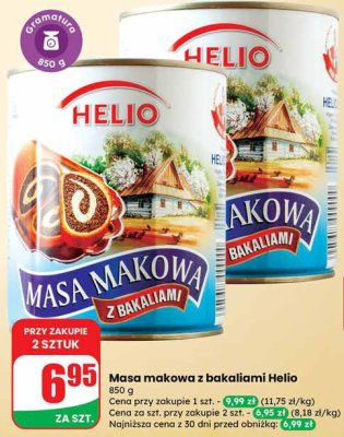 Masa makowa z bakaliami  promocja w Dino